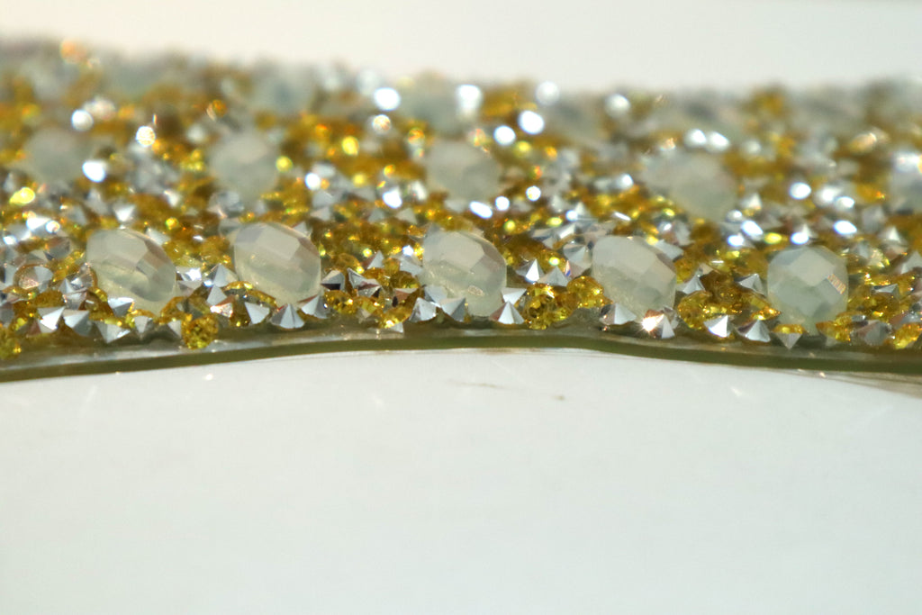 Gold Silver Rhinestone Butterfly Bow Shoe Upper