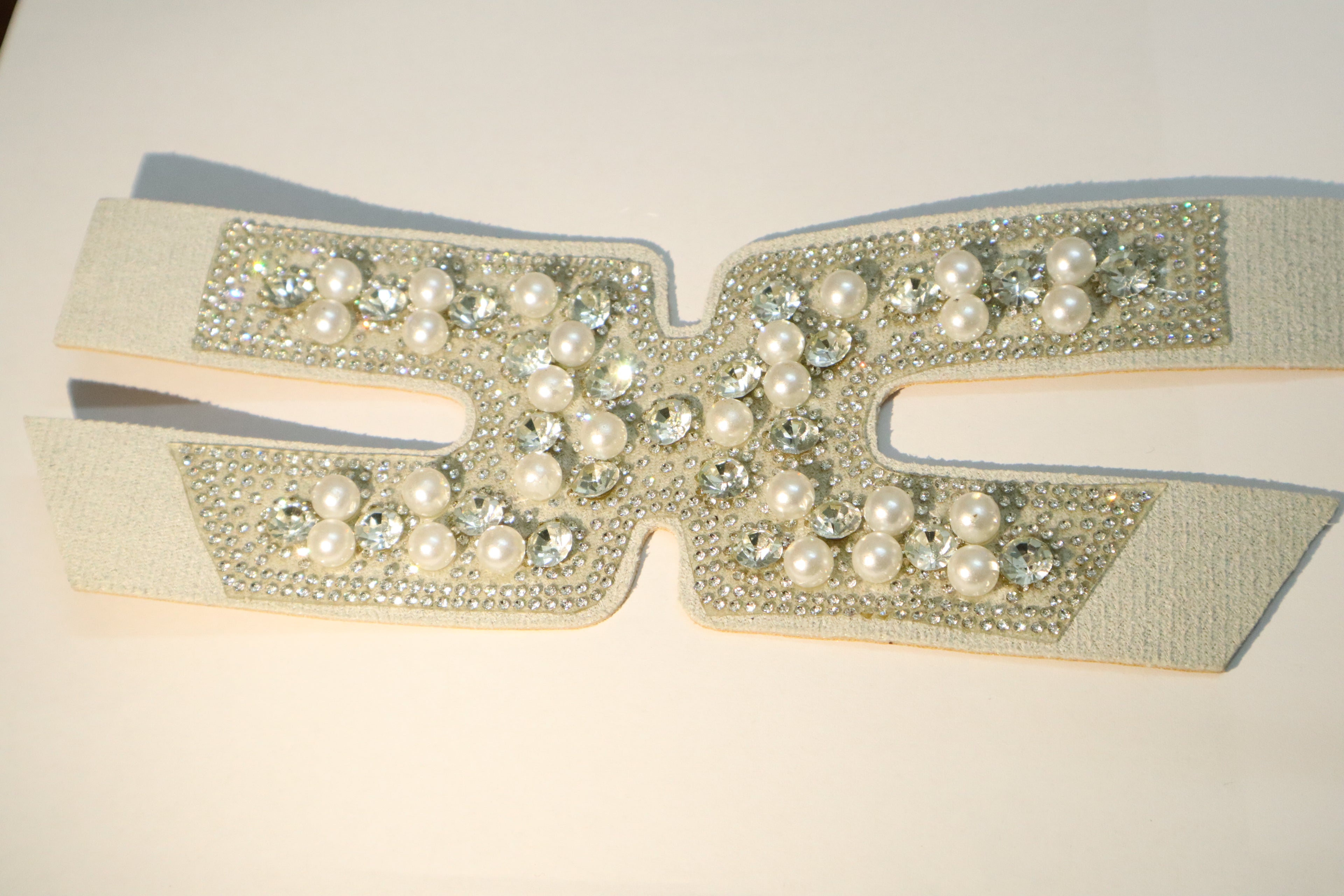 Pearl Rhinestone Bow Shoe Upper