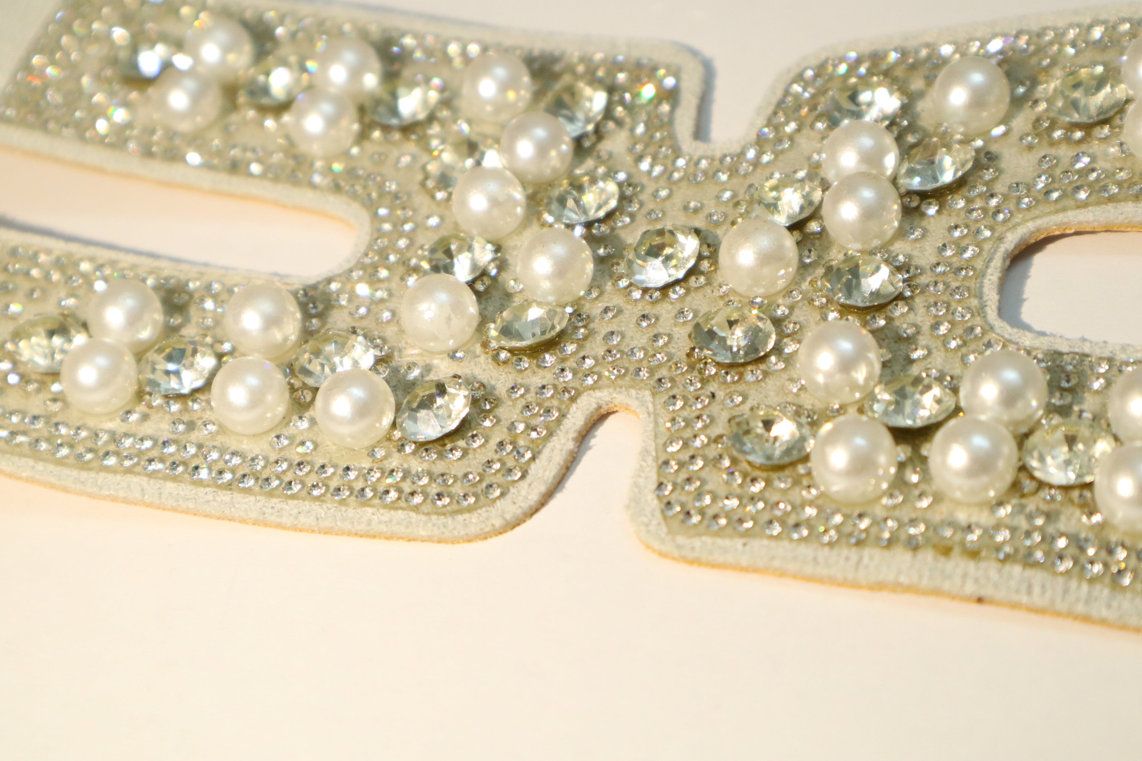 Pearl Rhinestone Bow Shoe Upper