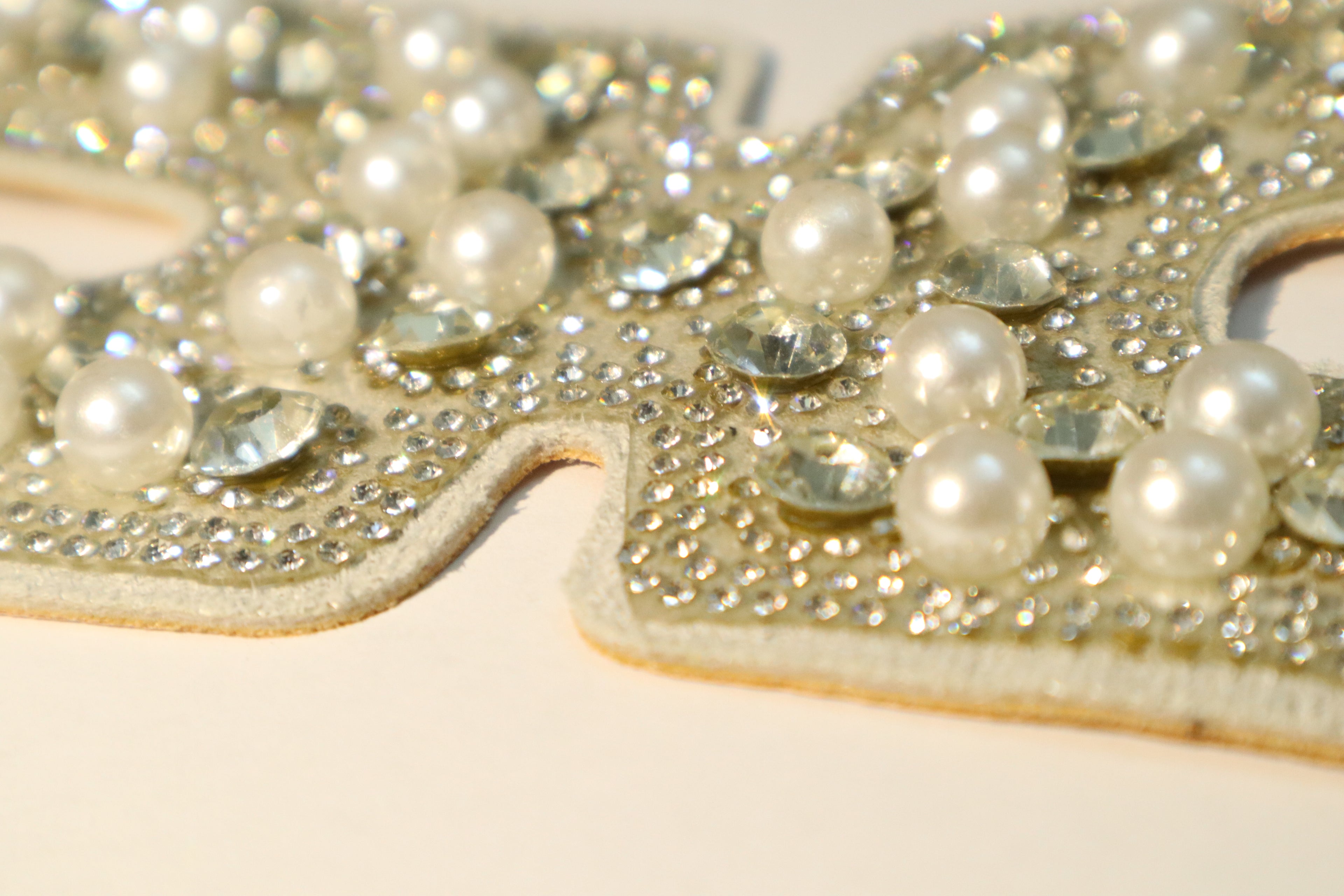 Pearl Rhinestone Bow Shoe Upper