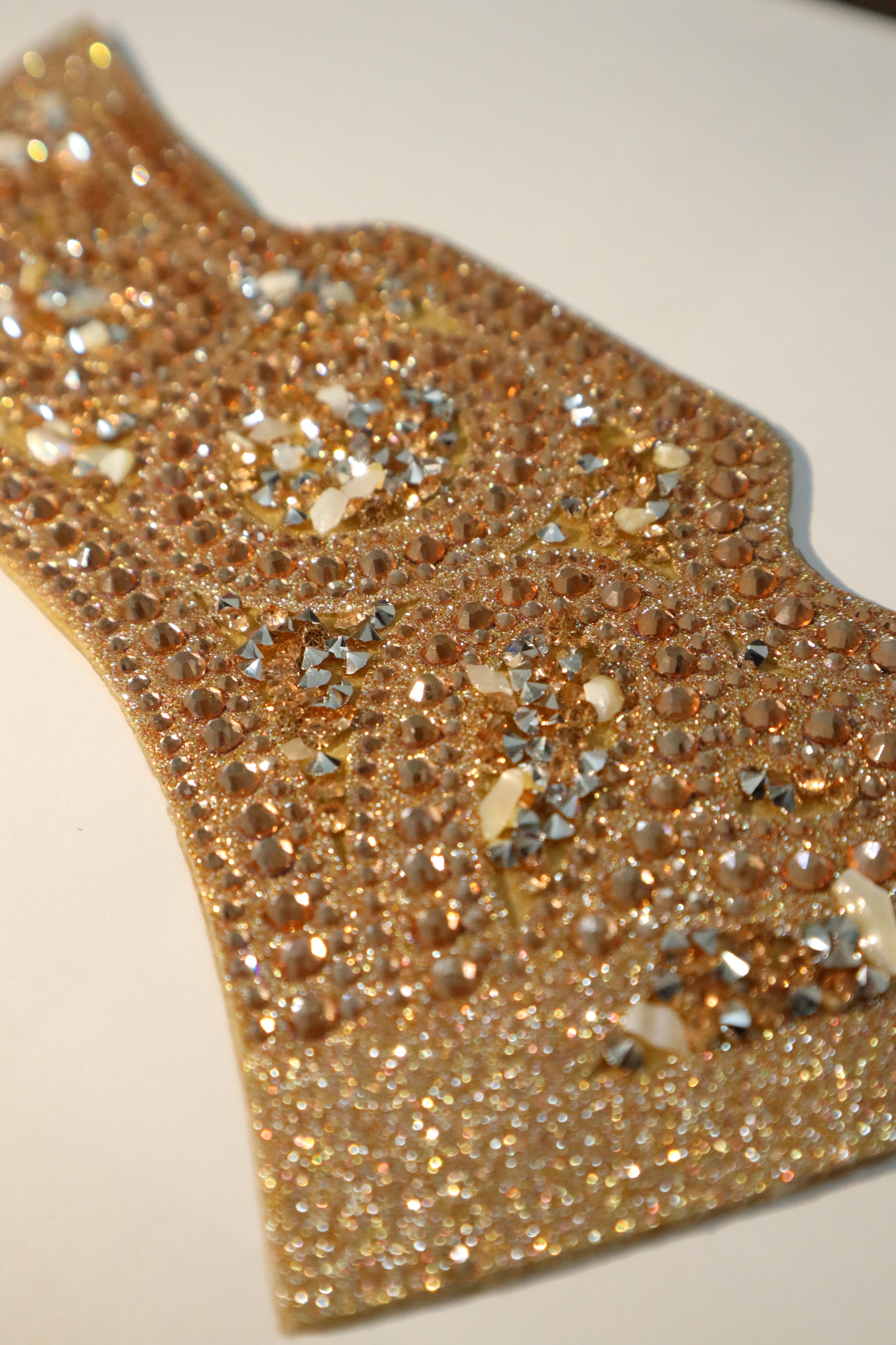Rose Gold Crystal Rhinestone Shoe Upper