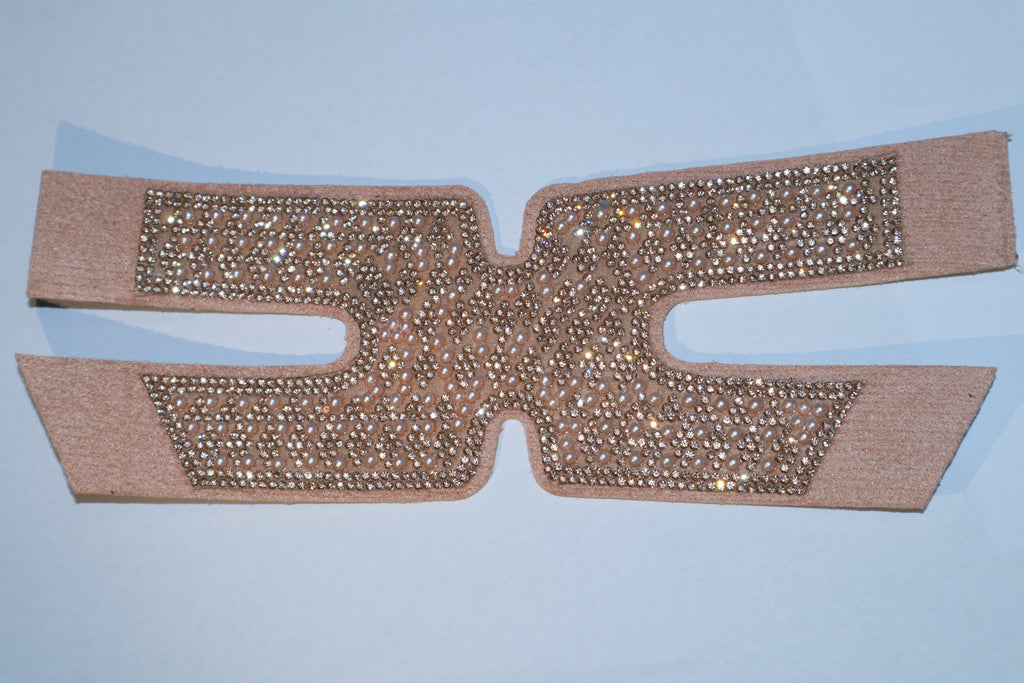 Pink Rhinestone Pearl Shoe Upper