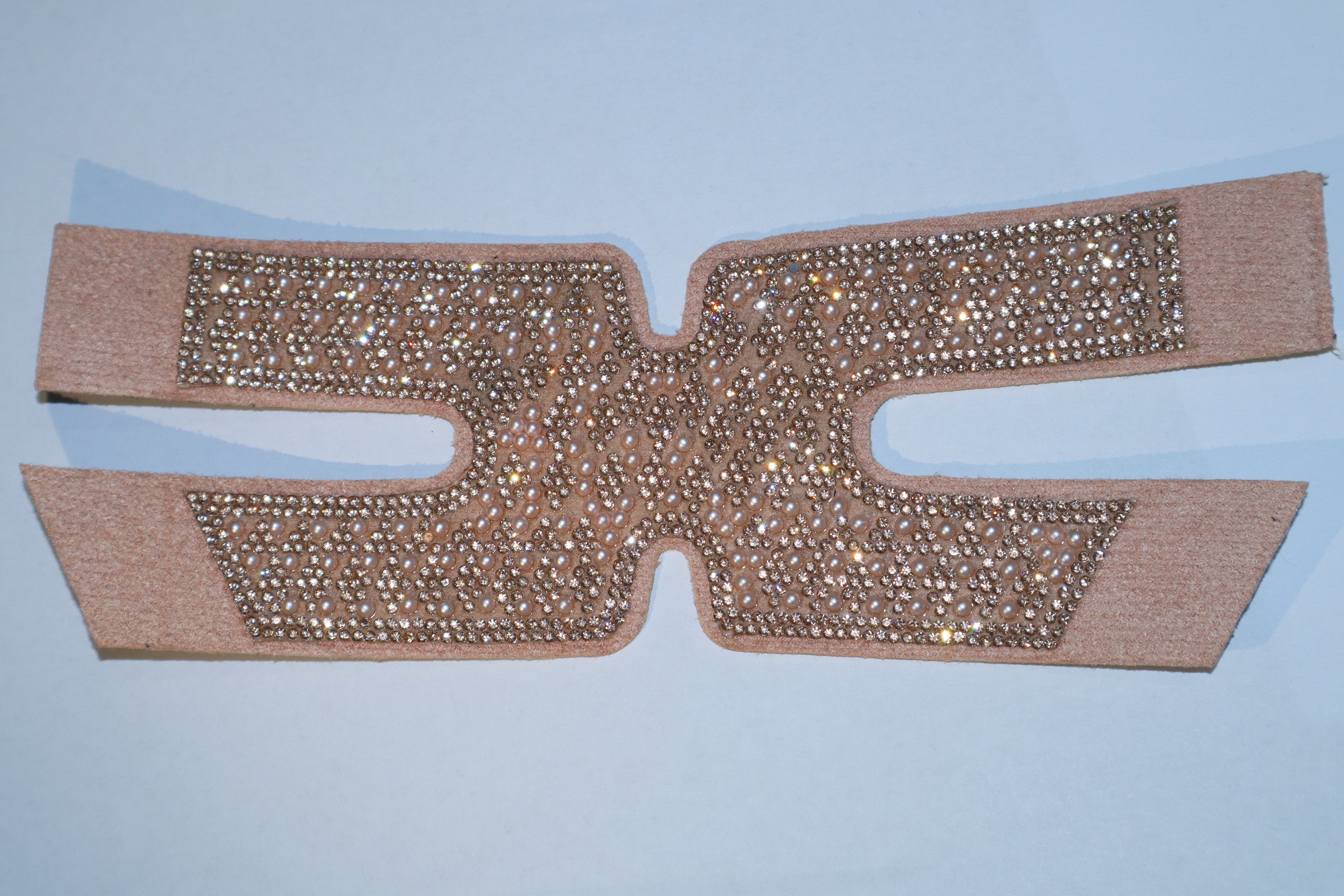 Pink Rhinestone Pearl Shoe Upper