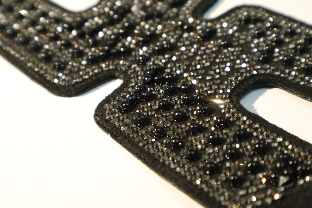 Black Rhinestone Shoe Upper