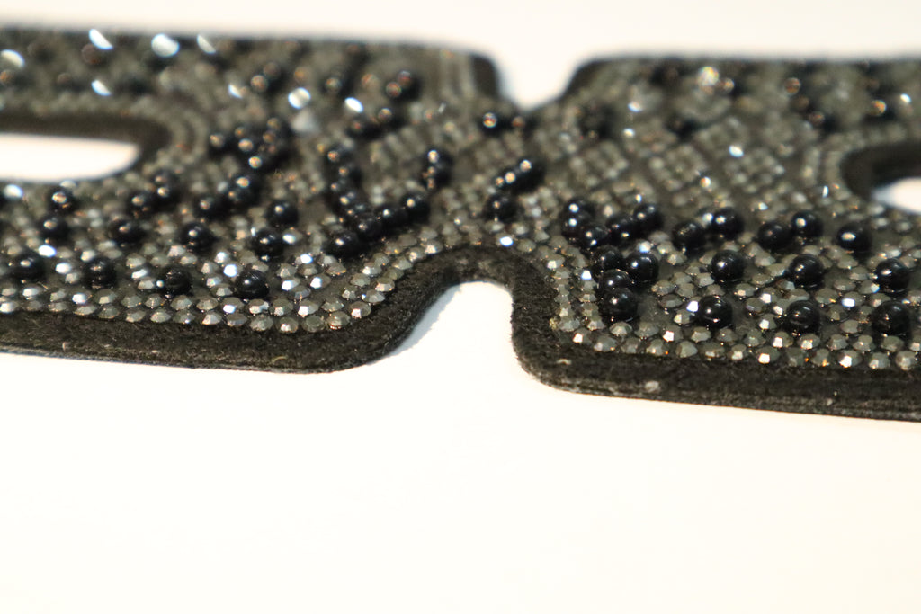 Black Rhinestone Shoe Upper